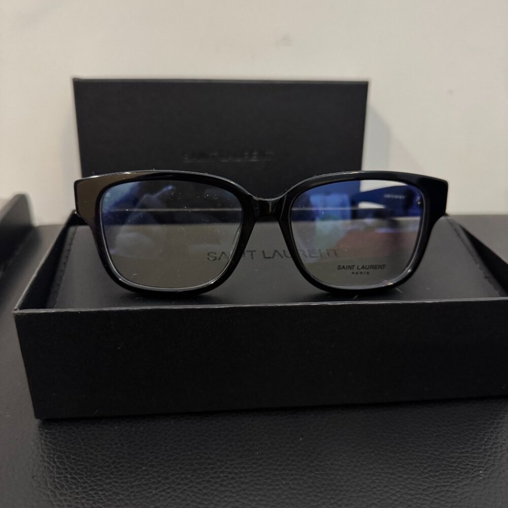 Saint Laurent SL M150/F 001 Black Designer Eyeglasses Classic Luxury Frame - Picture 7 of 8
